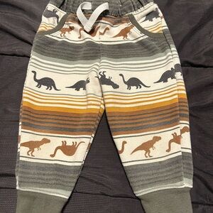 Garanimals Dinosaur Stripe Joggers - Gray, Brown, Orange